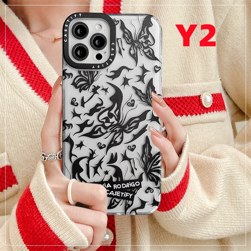 Soft Case Tpu Transparan Motif Kupu-Kupu Untuk iPhone 11 13 12 Pro Max XR X XS Max 7 8 Plus 6 6s Plus SE 2020