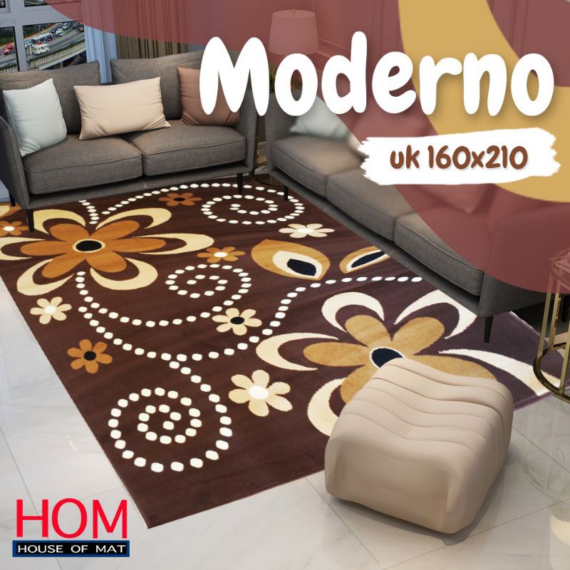 karpet permadani moderno 160 x 210 meter tebal halus lembut lantai rumah kamar modereno maroc Marok 