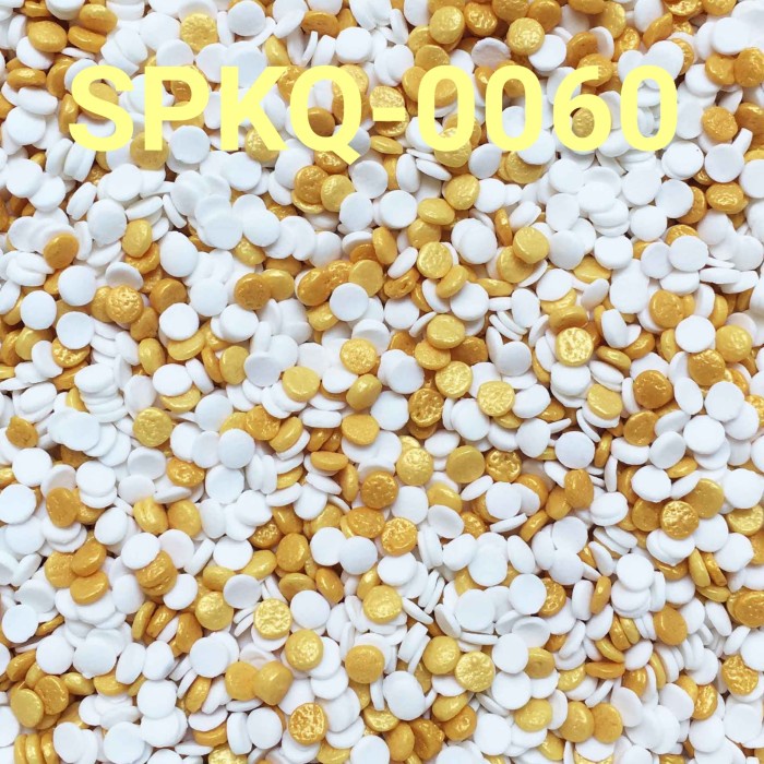 

SPKQ-0060 SPRINKLES SPRINKLE SPRINKEL 250GR BULAT PUTIH EMAS GOLD BERKUALITAS