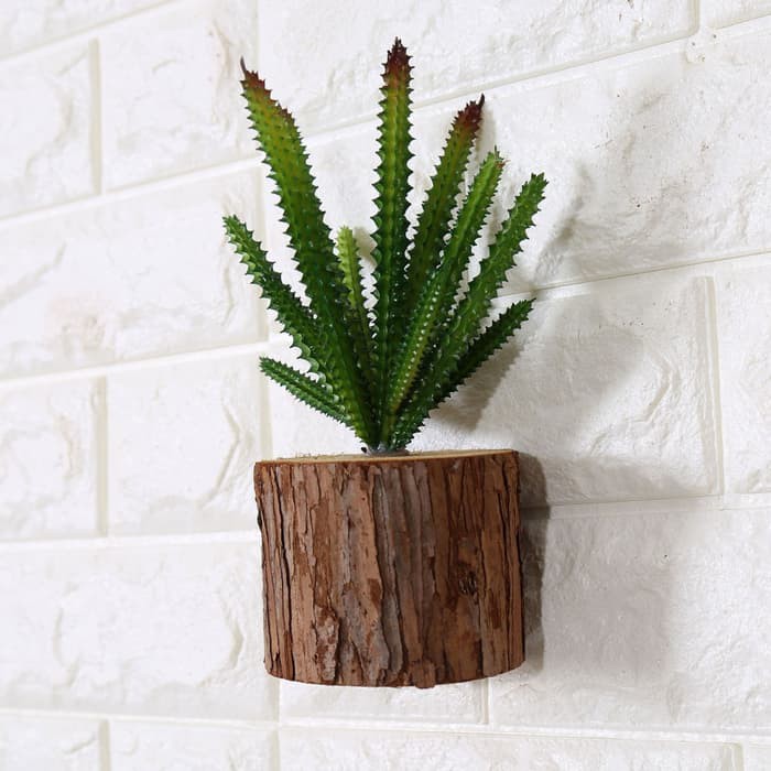 PROMO TANAMAN HIAS- GANTUNG MEJA PALSU PLASTIK PAJANGAN POT KAYU MURAH BAGUS BERKUALITAS