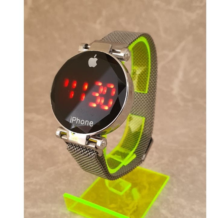 JAM TANGAN KELUARAN TERBARU IPHONE BULAT MAGNET TOUCH SCREEN 3,5 CM JAM TANGAN WANITA