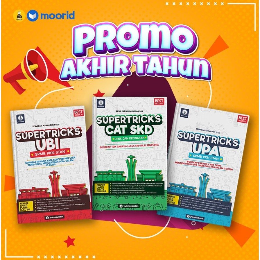 Paket 3 Buku SuperTricks SPMB PKN STAN 2021 Supertricks UPA UBI SKD