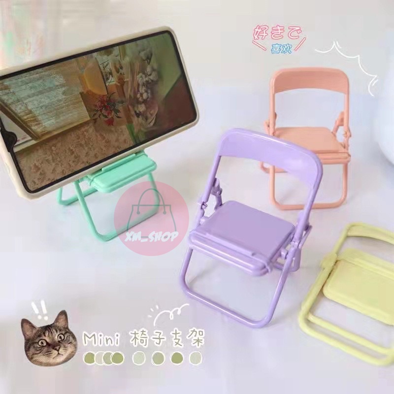 STAND HOLDER HP /LAPTOP DUDUKAN SERBAGUNA BENTUK KURSI LIPAT LUCU