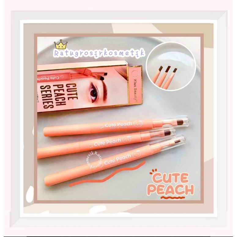 PROMO ECER!!!EYEBROW CUTE PEACH MULTI EFFECT EYEBROW PENCIL KISS BEAUTY NO.2644