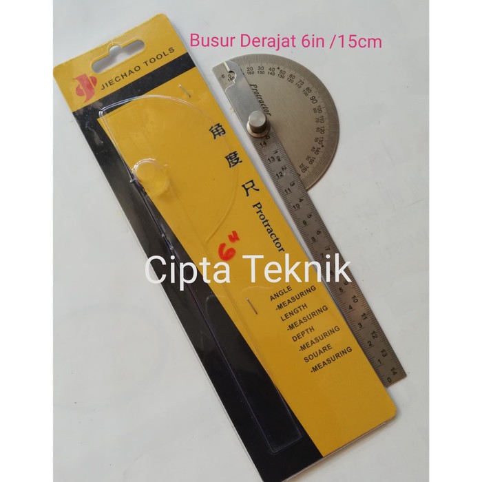 

Penggaris Busur Derajat Protractor 15cm / 6inchi