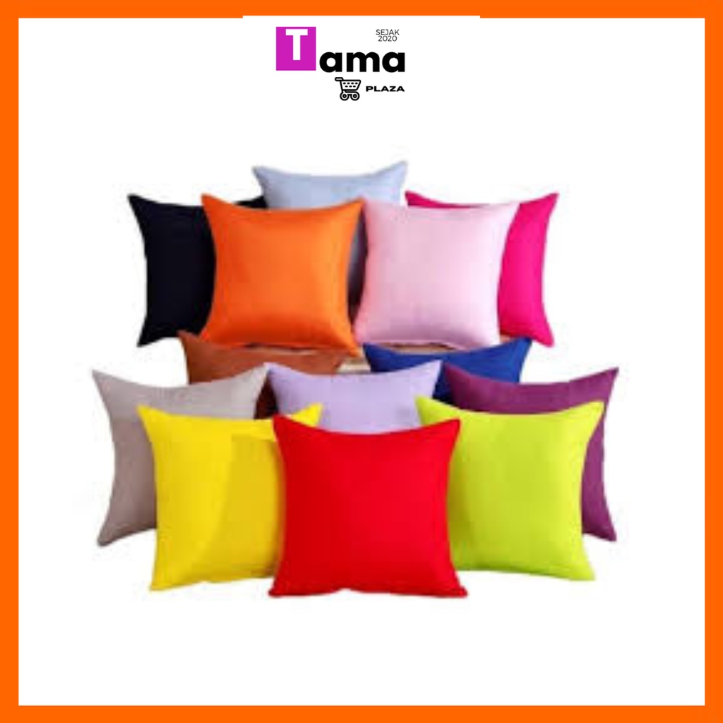 Sarung bantal sofa 40x40 polos. Material katun. Halus dan adem