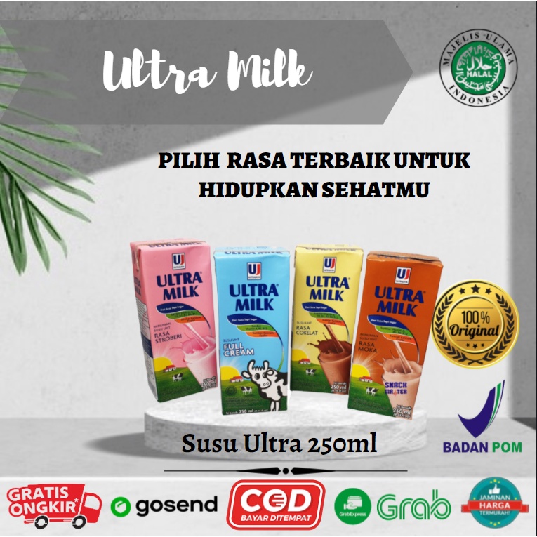 

Ultra Milk Susu UHT Full Cream 250ml