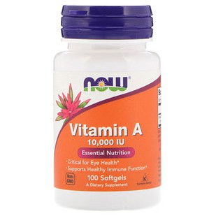 Now Foods, Vitamin A, 10,000 IU, 100 Softgels Food 10000iu 10000