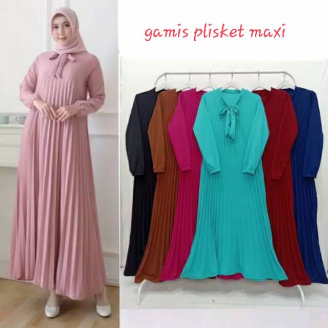 Gamis Thalita Plisket Maxy Pita Tali