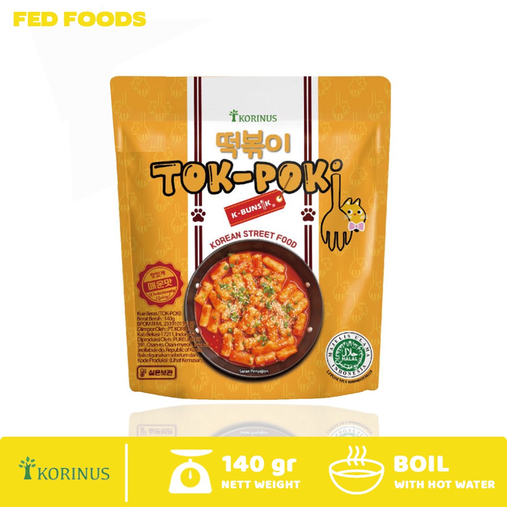 K-Bunsik Tok Poki Tteokbokki Instan 140 GR Korean Street Food - Halal