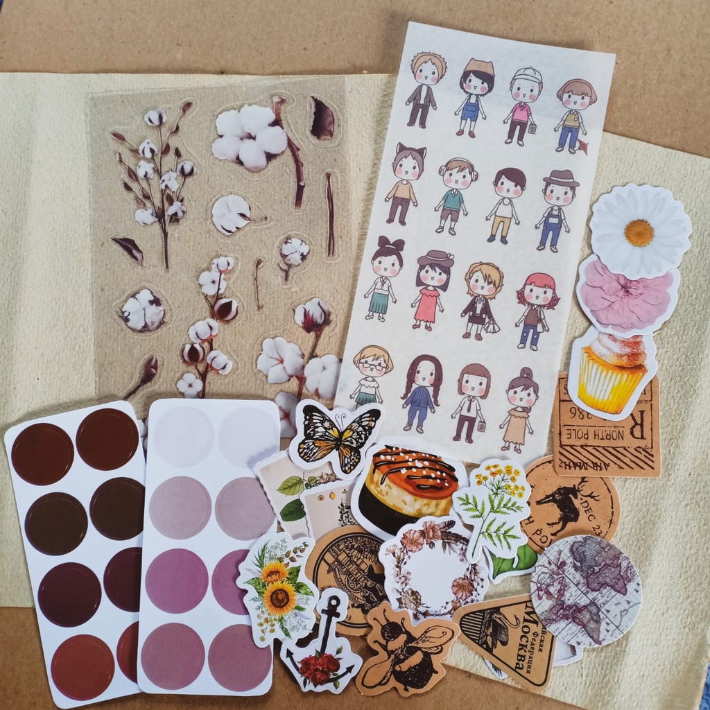 

90++ pcs Bullet Journal Kit Vintage | Journaling | Versi 2 | [ migyu project ]