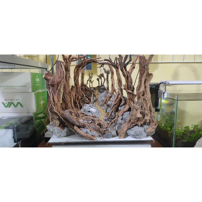 Jual KAYU bonsai aquascape model 3d hutan, 40x25x25 Oxy Aquatic