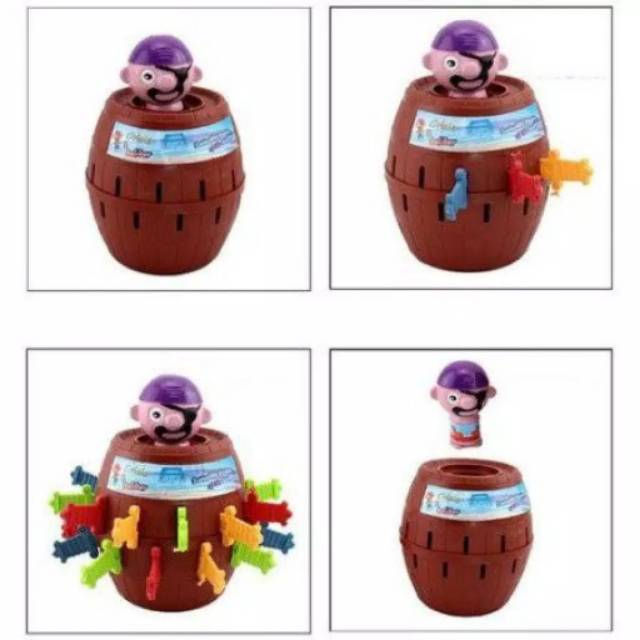 Pirate roullete pirate roulette mainan bajak laut dalam tong dan di tusuk lucky game running man-2