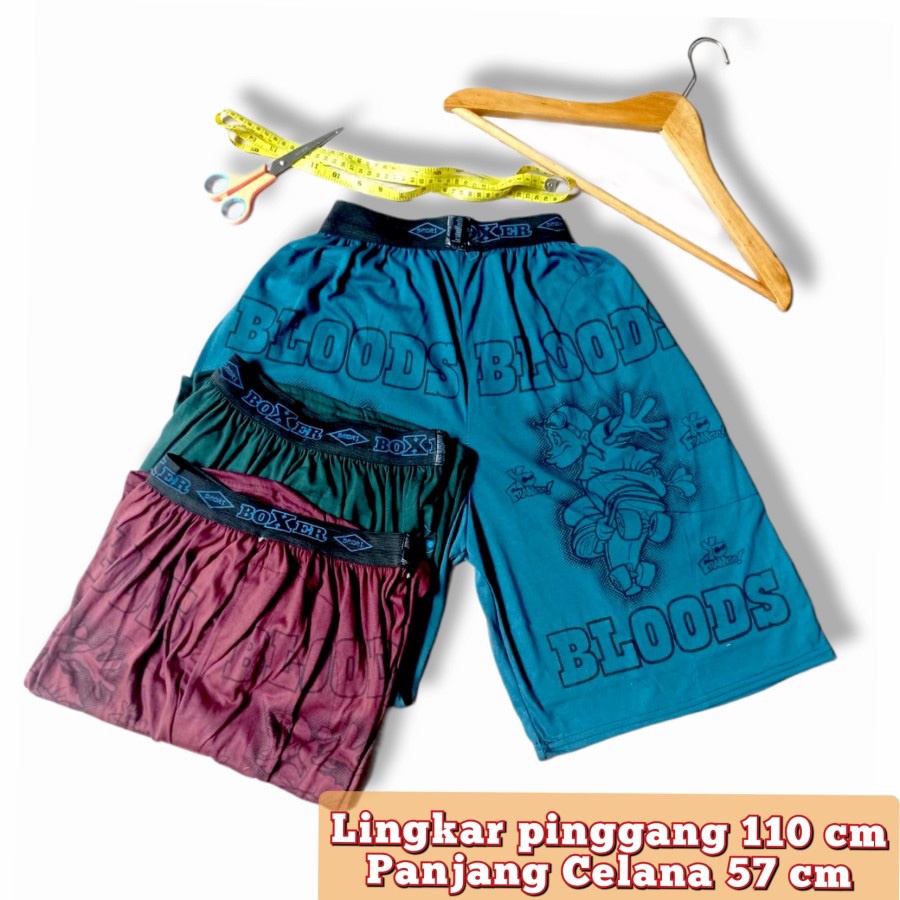 Celana Boxer Pendek Pria Dewasa Santai Kolor Bokser Katun Unisex XL