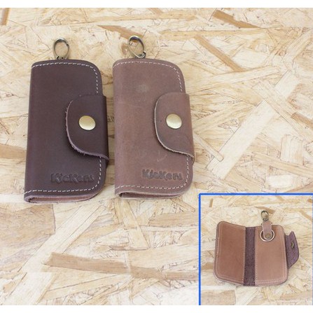 G008 DOMPET STNK KULIT SAPI ASLI GANTUNGAN KUNCI KEYCHAIN KIEKERS + GRAFIR