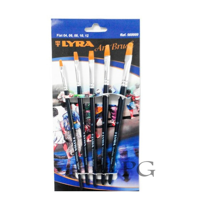 

Lyra Art Brush Set Flat isi 5 Kuas Rata Original