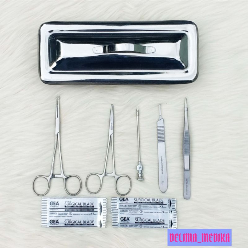 berkahshopss - implant set / implan set / norplant set 7 item fullset stainless steel set implan