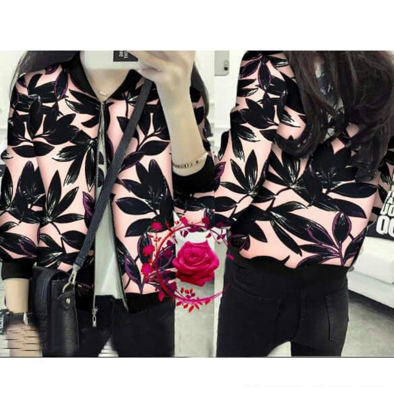 jaket wanita borber leaf
