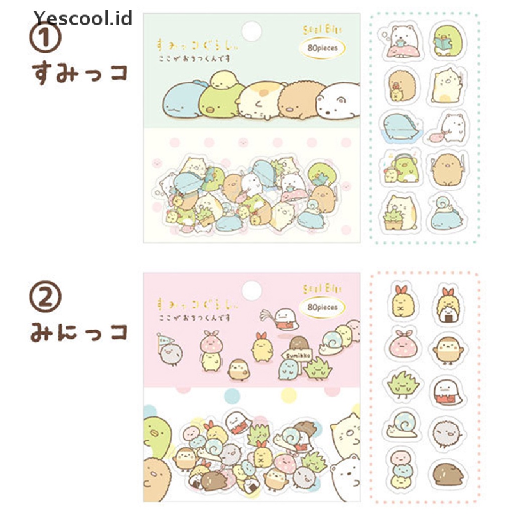 Stiker Desain Hewan Sumikko Gurashi 80s Gaya Jepang Untuk Tas Scrapbooking