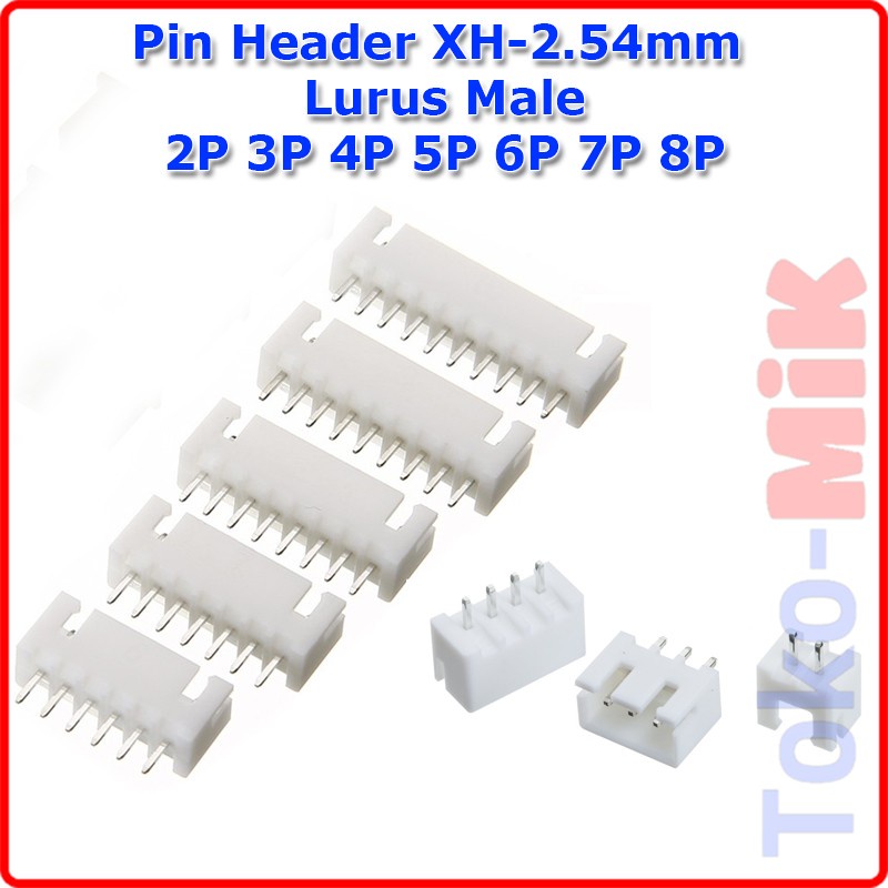 JST XH2.54 XH 2.54 mm 2.54mm Pin Header Male 2P 3P 4P 5P 6P 7P 8P