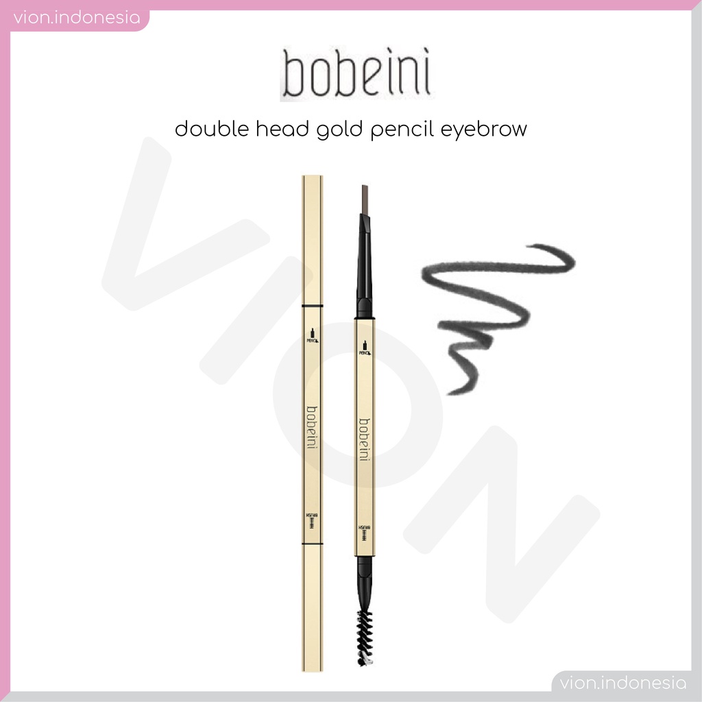 BOBEINI Gold Double Head Eyebrow Long Lasting 6 Colors Tahan Lama Original BO004