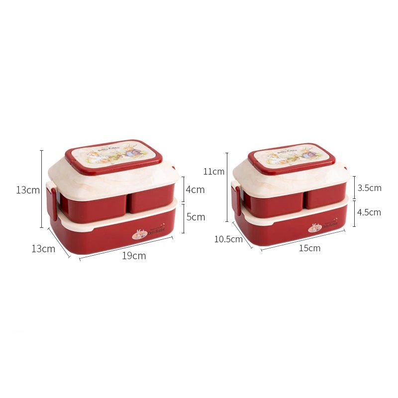 Kotak Makan 2 Layer Healthy Bento Lunch Box 850ml