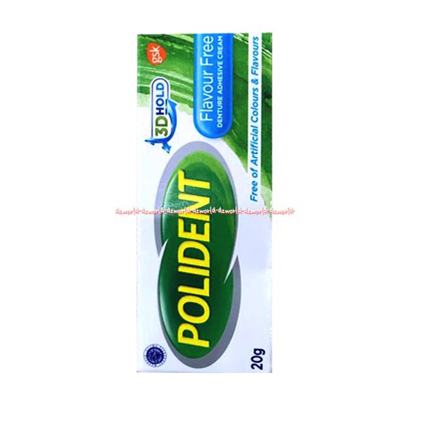 Polident Complete Comfort Adhensive 20gr Krim Lem Perkat Gigi Palsu Gigi Tiruan