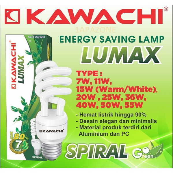 Plc Lumax Spiral 25WATT LE K-HS-25W (Cool Daylight) KAWACHI