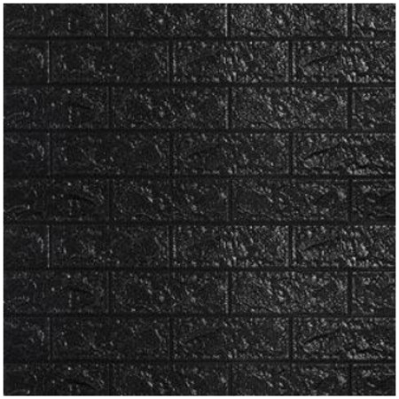 Wallpaper Foam 3D Stiker Dinding Dekorasi Minimalis Rumah Motif Bata Ukuran 70 x 77 cm-Bata Hitam 77