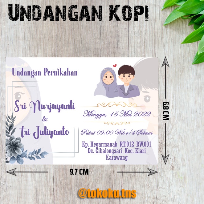UNDANGAN MINI/UNDANGAN KOPI/UNDANGAN PERNIKAHAN/UNDANGAN KHITAN