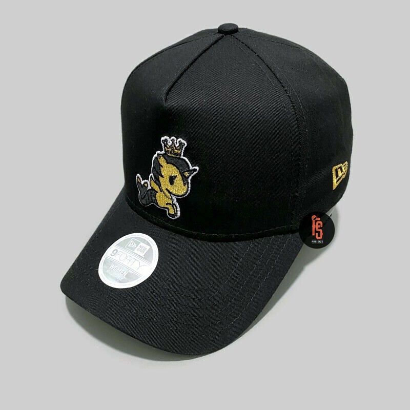 TOPI NEW ERA ORIGINAL WOMEN A FRAME TOKIDOKI CAVIAR CUTIE BLACK