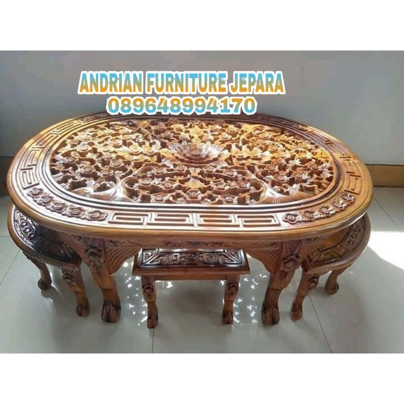 meja ketapang meja osin kayu jati