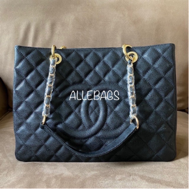 PRELOVED Ori Leather Chanel Grand Shopping Tote Caviar GHW