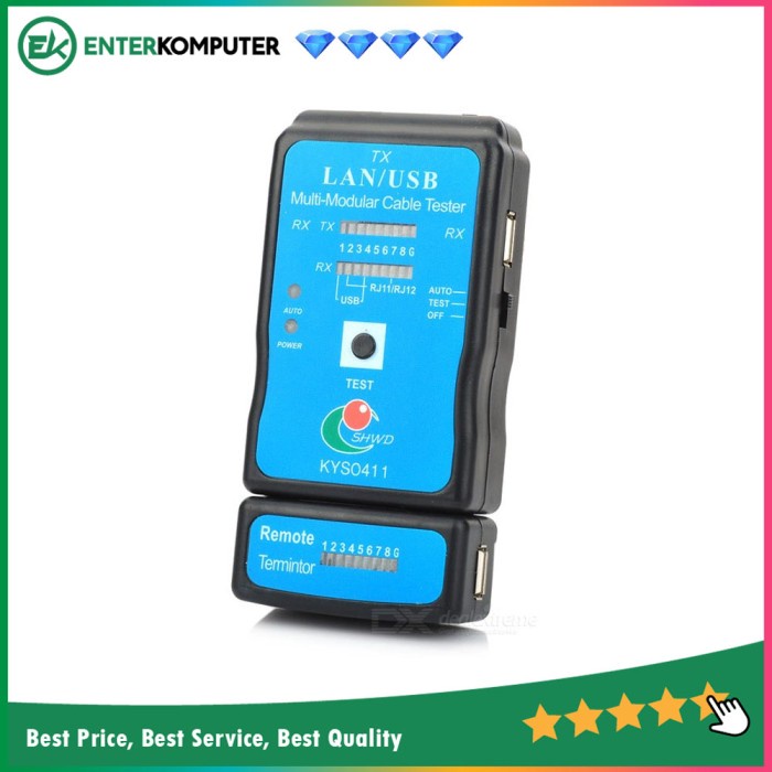 Cable Tester RJ45 Dan USB A-B