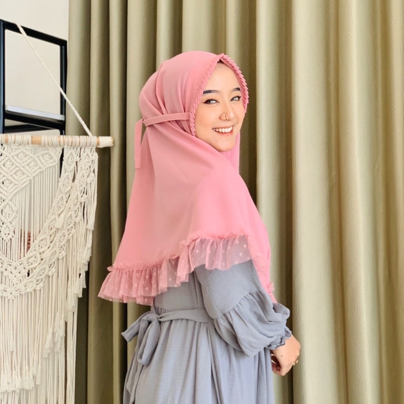 JilBab instan Lana ^_^  Lipit Instan Ciara kombi tile Instan Premium Diamond//-dusty Tile