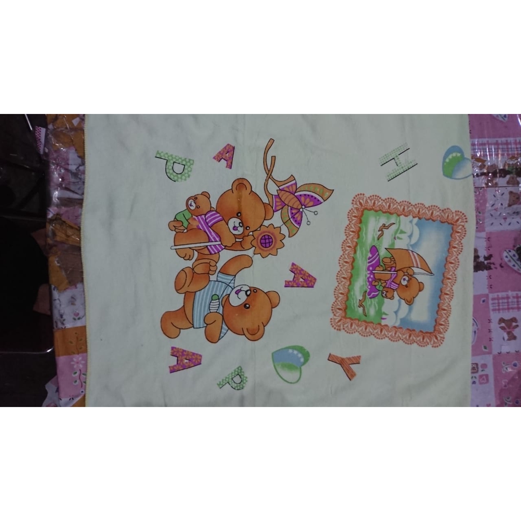 Handuk Mandi Baby Microfiber Murah / Towel Sarang Lebah Motif 009 60x120