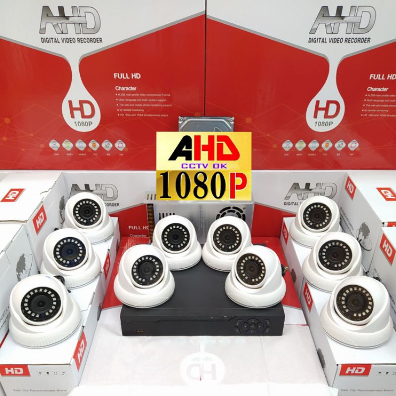 CCTV PAKET 10 CHANEL INDOOR LENGKAP >> 5MP FULL AHD 1080P