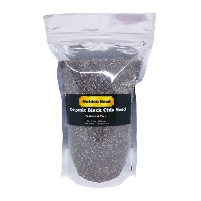 

Organic Black Chia Seeds 1000 Gram Peru Chia Seed Chiaseed Chiaseeds