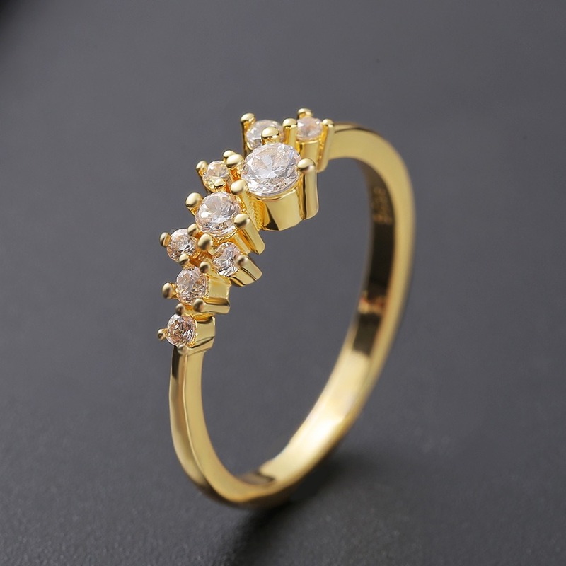 [Ready Stock]New 18K Gold Ornament Ring Luxury