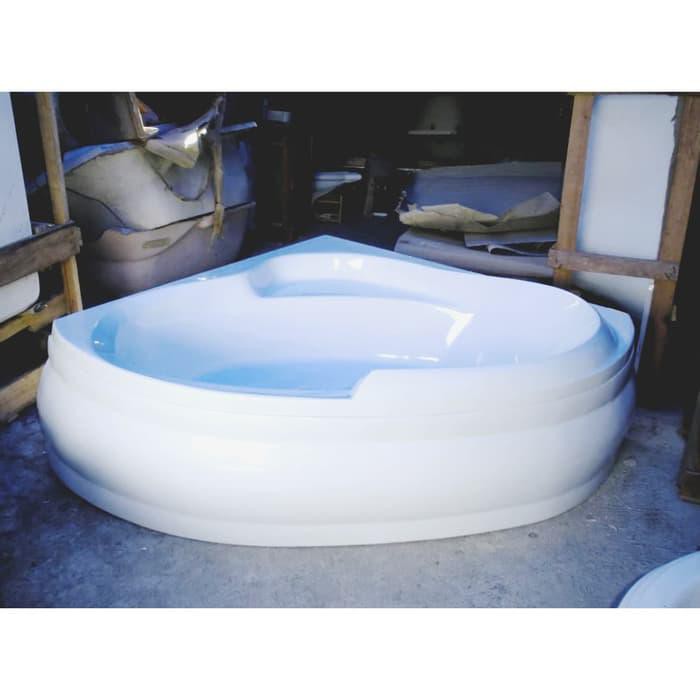 Bath Up | Bathtub Sudut Corner Stella Acrylic 122 Dengan Avur + Bantal Bathtub