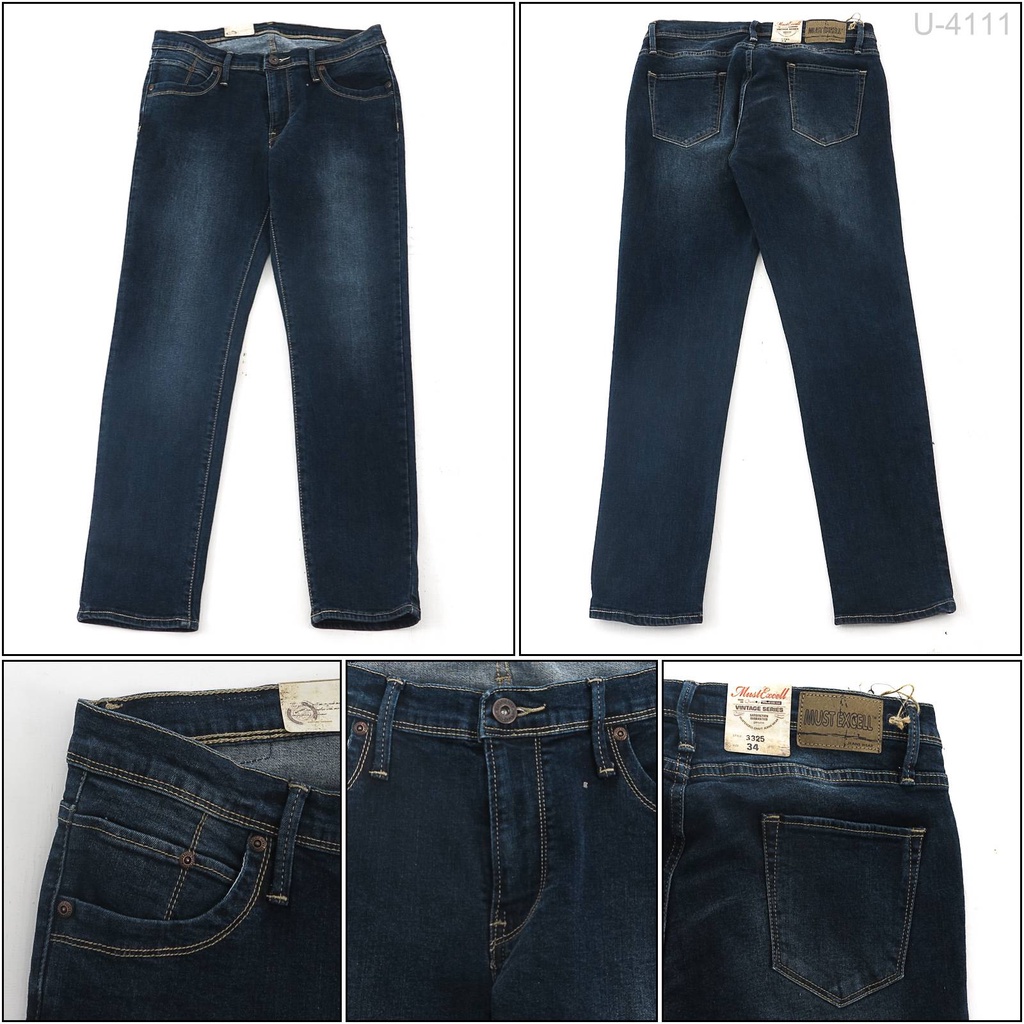Celana Panjang Jeans Cowok Slim Fit  Must Excell 33-40