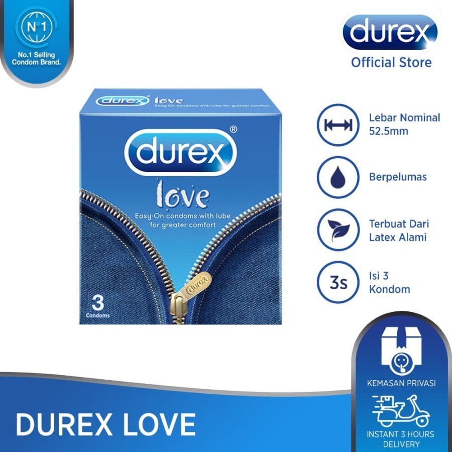 DUREX Kondom Isi 3 Varian Together Performa Love Extra Safe Fetherlite Close Fit Feather lite