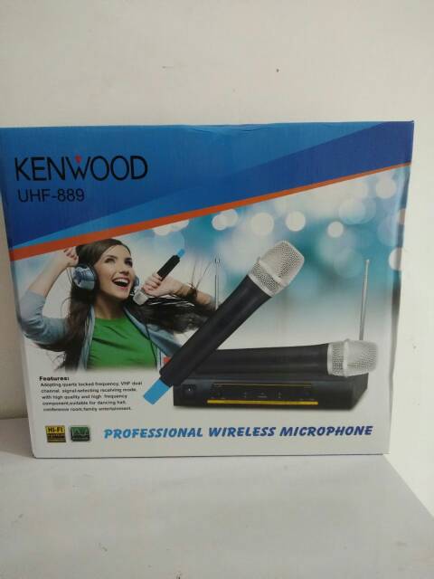 Mic wireless kenwood UHF 889/mic kenwood uhf889/mic wireless profesional/mic handle