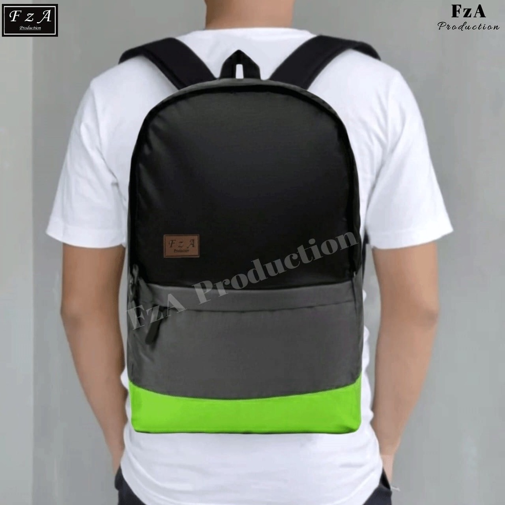 Tas Ransel Punggung Distro Casual Pria Wanita / Tas Ransel Laptop Original - FzA Gratis  Sako Wallet HP