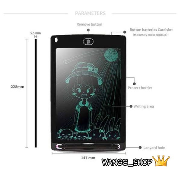 WRITING LCD TABLET MULTIFUNGSI 8.5&quot; / PAPAN TULIS LCD MULTIFUNGSI 8.5&quot;