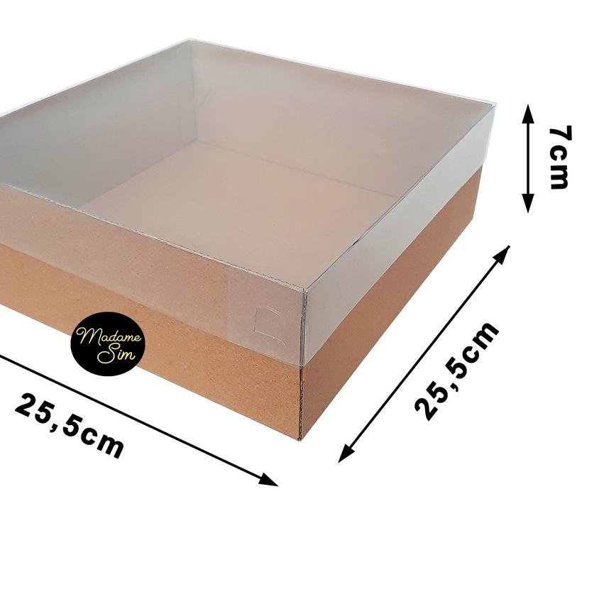 

BOX MIKA - DUS KUE - KOTAK - KARDUS 25 x 25 x 7 CM (ISI : 10 PCS)