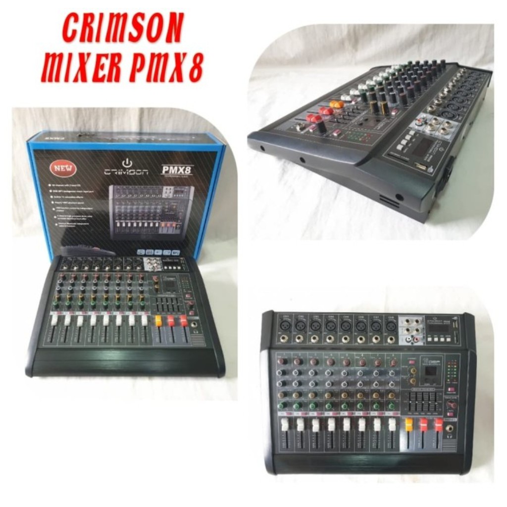 MIXER CRIMSON 8 CHANNEL BLUETOOTH 16 DSP PMX 8