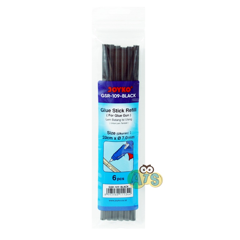 

Refill Glue Gun / Isi Lem Tembak Glitter, Putih&Hitam isi 6 JOYKO GSR -109