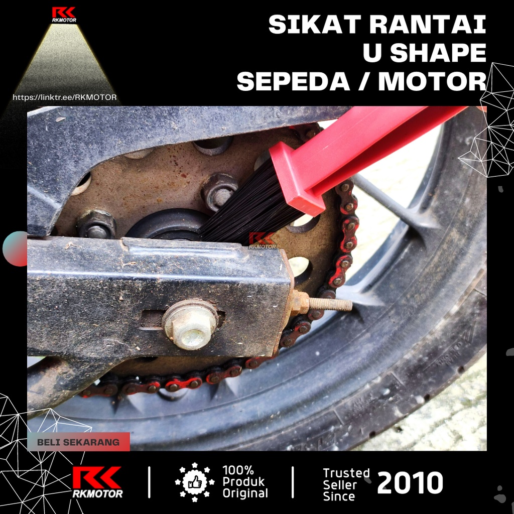 Sikat Rantai Sepeda dan Motor U Shape Alat Pembersih Sprocket Gear-8