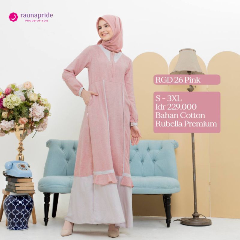 Gamis Raunapride RGD 26 | Gamis Kekinian | Gamis Rauna Terbaru | Gamis Daily | Gamis Premium |